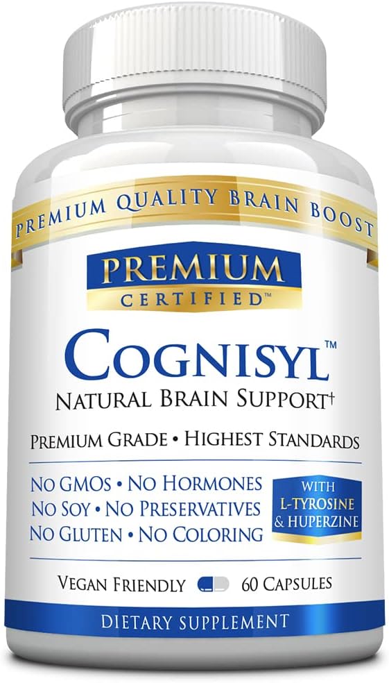 Cognisyl - Boost Memory, Mental Performance, Energy y Focus. Complejo de vitamina B, hierba de San Juan, Bitartato DMAE, BioPerina - 60 cápsulas