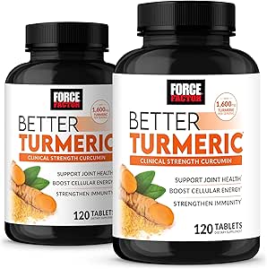 FACTOR DE FORCE Mejor Turmérico 2-Pack Apoyo Conjunto Suplemento con HidroCurc Curcumina Turmérica con Pepper Negro, Soporte Conjunto de Fuerza Clínica, 240 Tabletas, Embalaje Blanco