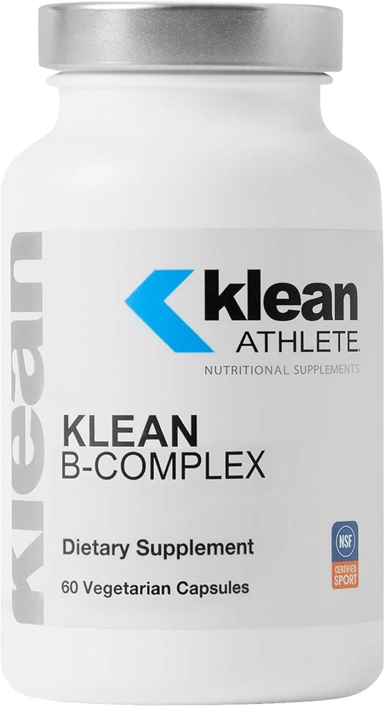 Klean ATHLETE Klean B-Complex ← Apoya la Producción Energética, Función Cardiovascular y las Funciones Celulares Normales ← NSF Certified for Sport ← 60 Vegetarian Capsules