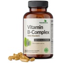 Futurebiotics Vitamin B Complex with Vitamin C Supports Energy Production, Nervous System & Immune Support - Non-GMO, 200 Vegetarian Capsules