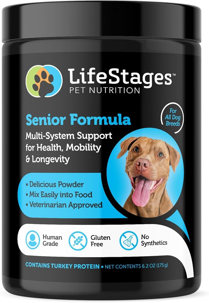 Etapa 3: Senior Dog Formula for Hip & Joint Support, Cognitive Health, & Healthy Skin & Coat - Natural Ingredients - Fish Oil, Flax Seed, Turmeric " Probiotics, Vet Approved