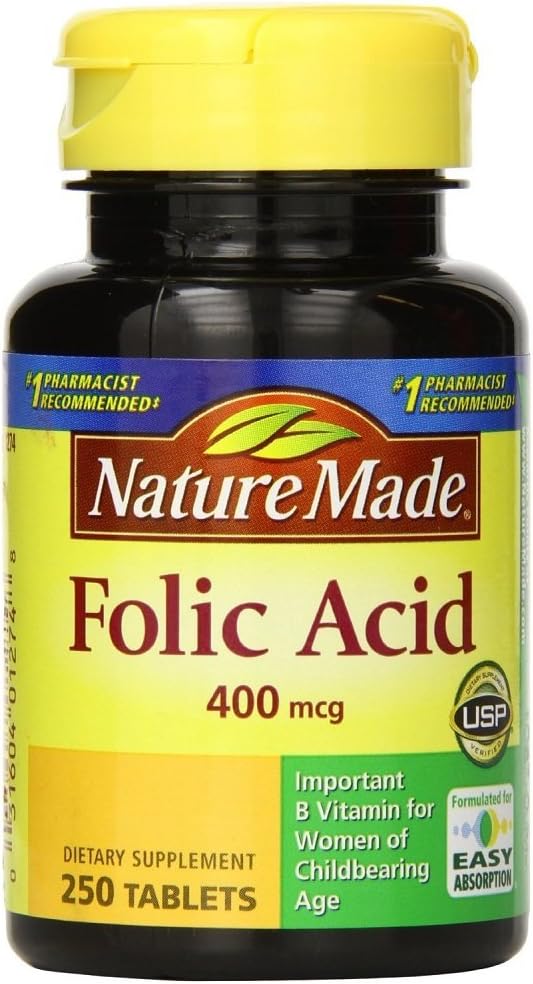 Nature Made Folic Acid 400 mcg 250 Conde (4 Pack)