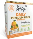 Konsyl Daily Fiber Orange 100% Natural Psyllium Husk Powder - Naturally Sweetened - Gluten Free - 30 Individual Stickpacks