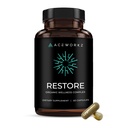 Restore - Complejo de Moss de Mar Orgánica con BioPerine® para la Asorción Mejorada - 12,000 mg por Serving - Ashwagandha, Aceite de Semillas Negras, Turmérica, Shilajit - Detox, Immune, Energy & Mood Support (60 cápsulas)