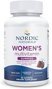 Naturales nórdicos Gummies multivitamínicos, Berry mixto - 60 Gummies - Apoyo a la piel sana, pelo, huesos, energía &amp; inmunidad - No GMO, vegetariano - 30 Servimientos
