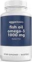 Basics - Omega 3 Fish Oil, 1000 mg, 90 Softgels (1 por porción), Gluten Free