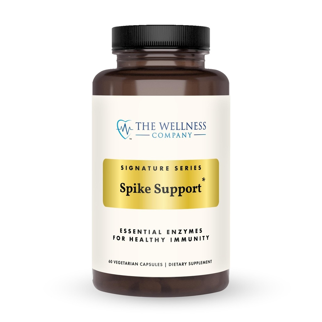 The Wellness Company Spike Support - Detox, Immune Health, Blood Flow, Anti-Clotting - Nattokinase, Dandelion Root, & Black Sativa ← 60ct (1 Month Supply)