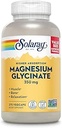 SOLARAY Magnesium Glycinate Capsules, Chelated Magnesium Bisglycinate w/BioPerine, Absorción Superior Suplemento Magnesio - Huesos, Musculos, Heart Support, Vegan, 68 Serviciones, 275 VegCaps