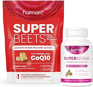 SuperBeets de HumanN Corazones y SuperBerine Capsules