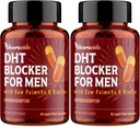 Bloqueador DHT para Hombres Silenciosos Suplemento de Crecimiento del Pelo con Saw Palmetto & Biotin - Vitaminas de Crecimiento del Pelo - Peluquería Profecía - Suplementos de Pérdida del Pelo Líquido - Líquidos Herbal Propietarios (180 Cápsulas)
