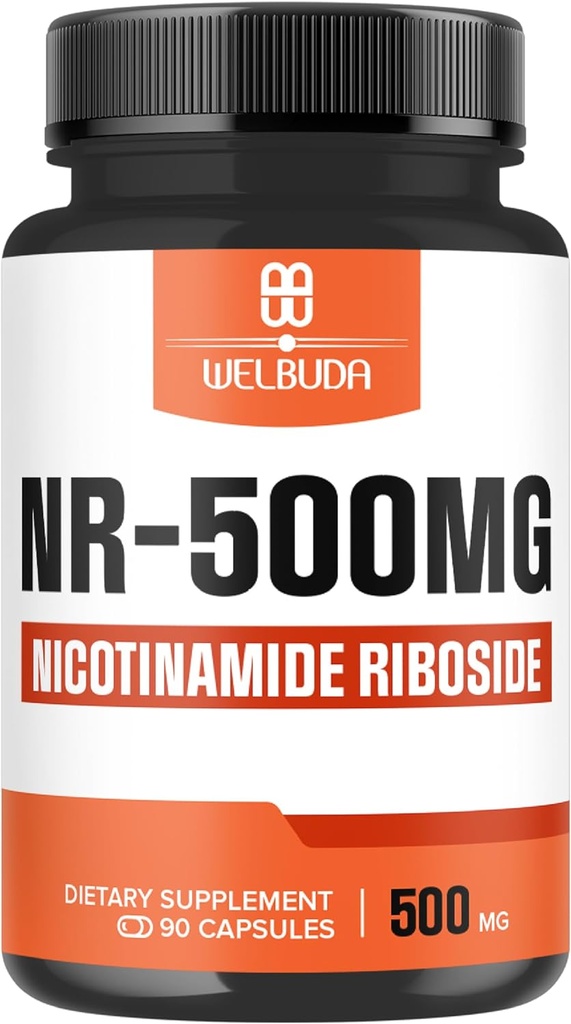 NAD+ Suplemento con Nicotinamide Riboside 500mg - Energía celular &amp; Reparación, envejecimiento saludable, bienestar - 90 cápsulas - 3 meses de suministro