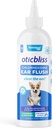 Vetnique Oticbliss Medicated Dog Ear Infection Treatment, Antiseptic Ear Cleaner for Cat &amp; Dog Ear Solution with Chlorhexidine & Ketoconazole (12oz Flush)