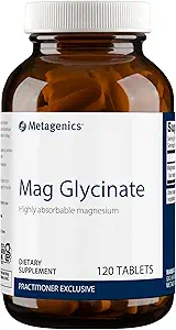 Metagenics Mag Glycinate - Magnesio altamente absorbible - Glycinate de magnesio para soporte del sistema nervioso* - Sin gluten - No GMO - Vegetariano - 120 Tabletas