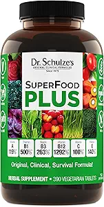 Dr. Schulze's SuperFood Plus ← Vitamina &amp; Mineral Herbal Concentrate tención diaria Nutrición " Aumento de la energía libre de gluten " No transgénero " Vegan ← 390 Tabs
