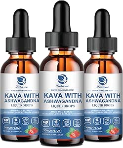 (3 Pack) Kava Kava Extract Supplement - High Concentration Kava w/Ashwagandha, Lemon Balm, Valerian Root for Immune &amp; Global Health - Vegan, Alcohol-Free