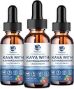 (3 Pack) Kava Kava Extract Supplement - High Concentration Kava w/Ashwagandha, Lemon Balm, Valerian Root for Immune &amp; Global Health - Vegan, Alcohol-Free