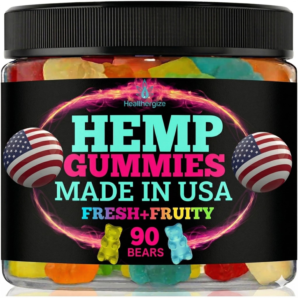 Gamas de cáñamo para la relajación y el descanso-Natural cáñamo aceite Gummies, sabores frutales frescos Tasty Relief-Made en USA-High Potency Gummy Edibles-Extra Strength 90 Osos