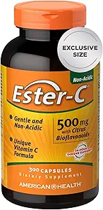 American Health Ester-C 500 mg con Citrus Bioflavonoids Capsules, 300 Condes