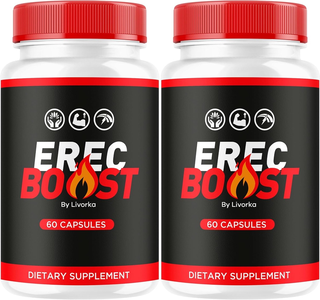 (2 Pack) ErecBoost Capsules, Original Capsulas Suplemento Pastillas - Fórmula avanzada, 120 cápsulas para 2 meses