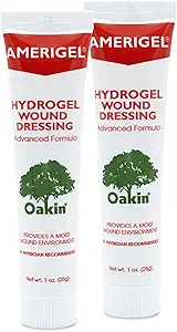 AMERIGEL Hydrogel Wound Dressing (1 oz.) Dos paquetes - proporciona ambiente de curación Moisture-Rich para perros secos