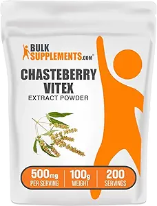 BulkSupplements.com Chasteberry Extract Powder - Chasteberry Sourced from Vitex Berry, Herbal Supplement - Vegan & Gluten Free, 500mg per Serving, 500g (1.1 lbs) (Pack of 1)