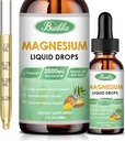Magnesium Glycinate Suplemento, Magnesium Complex Liquid Drops with 500mg Magnesium Glycinate, Magnesium Citrate, Vitamina - 30 Day Supply