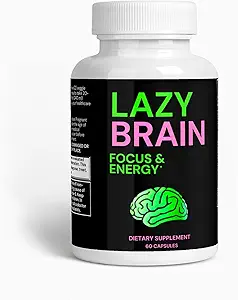 Suplemento cerebral perezoso - DMAE Bitartrate, L-Glutamine, Bacopa Extract, GABA - Brain Nootropic for Energy, Focus, Global Wellness, & Immune Support - 60 cápsulas