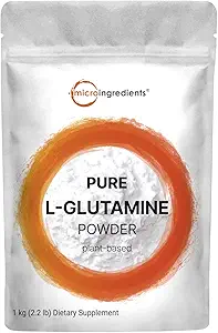 L Glutamine Powder Gut Health, 1Kg, 100% Pure, Free Form - Unflavored- Vegan Friendly, No Filler, No additives, Supports Muscle Recovery, Post Workout | Non-GMO & Gluten-Free