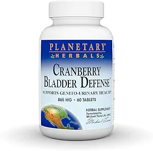 Herbals planetarios Cranberry Bladder Defense, Supports Genito-Urinary Health*, 865 mg - 60 Tablets