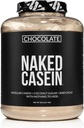 Caseína de chocolate desnuda - Chocolate Micellar Casein Protein - 5 libras, GMO-libre, libre de gluten, libre de soja, libre de conservaciones - estimulación del crecimiento muscular - mejora de la recuperación - 60 servicios