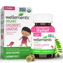 Wellements Organic Children's Laxatives for Constipation (50 Chewable Tablets) | Organic Senna Tablets for 2+ Kids | Non-GMO, USDA Organic, Gluten Free | Natural Laxatives for Constipation Relief*