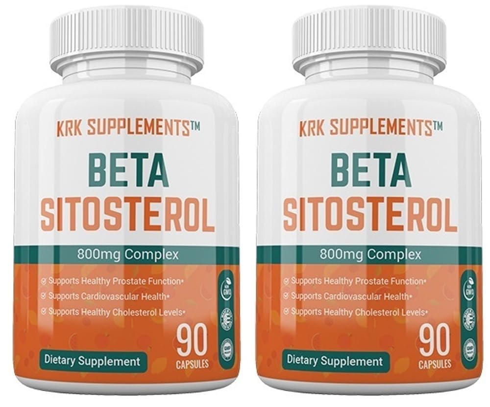 2 Botellas Beta Sitosterol 800mg Por Serving 180 Total Capsules Prostate Support