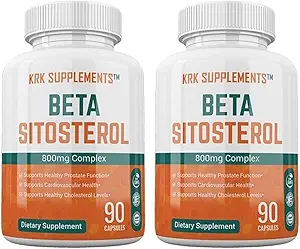 2 Botellas Beta Sitosterol 800mg Por Serving 180 Total Capsules Prostate Support