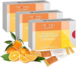 Vitamina C Liposomal (500mg) " Zinc ←Enhance Travel Energy, Vitality " Immunity " Combat Travel Fatigue " Oxidative Stress ← Avanzado Absorption Technology ← Acción rápida TEN 30 Sticks