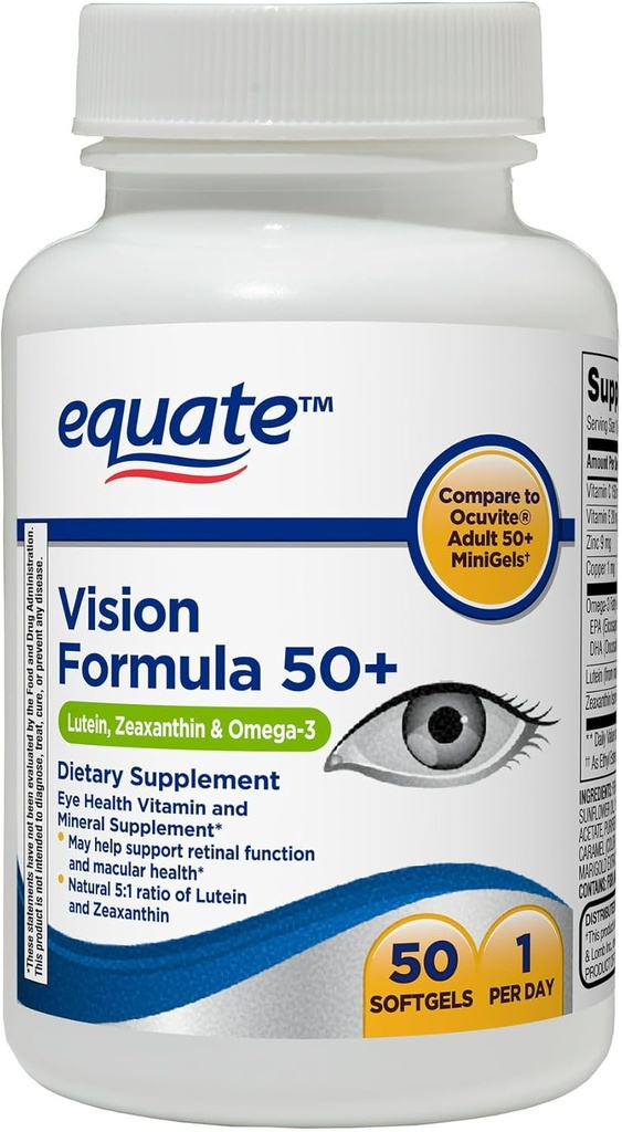Visión de Convergencia Fórmula 50+ geles blandos Suplemento dietético, 50 Cuenta