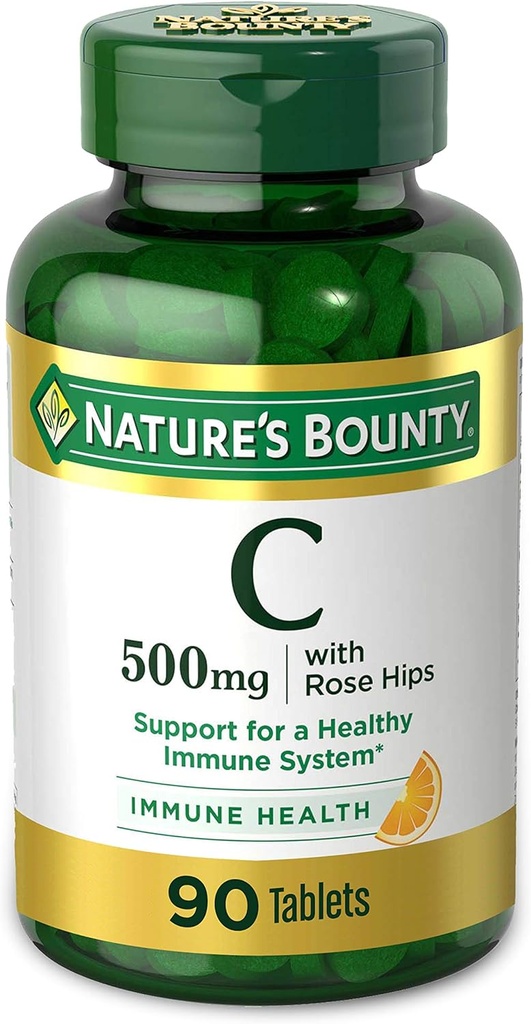 La vitamina C de la naturaleza, soporte para un sistema inmunológico saludable, 500 mg vitamina C con Rosehips, 90 tabletas chewable