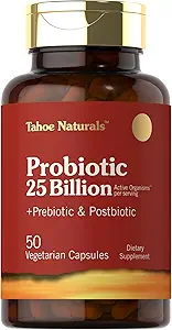 Carlyle Prebiótico, Probiótico " Postbiótico " TEN 25 Billones CFU TENIDO 50 Píldoras de Polvos TEN Hombres y Salud Digestiva de Mujeres TEN VÉGICO Y NO MÁS