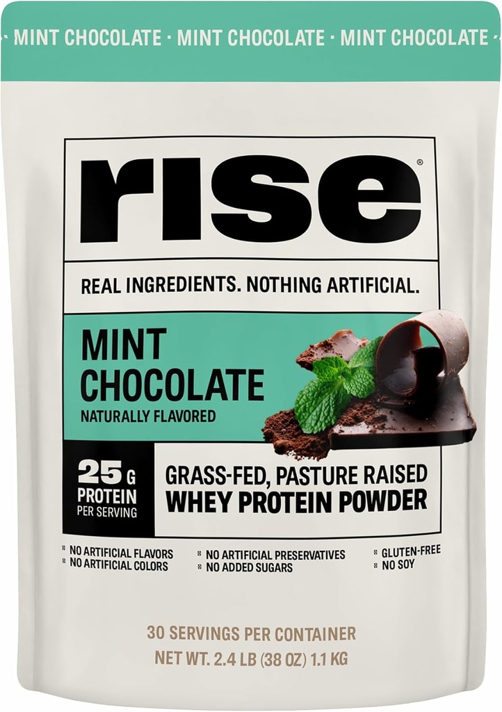 Polvo Proteína Proteína de Abanico - Mint Chocolate Silencioso 25g Proteína Sin Sabores Artificiales, Colores o Preservadores - Azúcar Gratis, Sin gluten, Soy Gratis (2.4 libras)