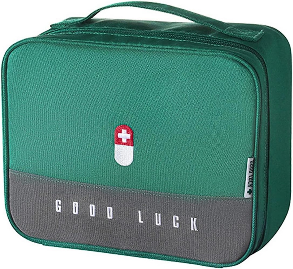Bolsa de primeros auxilios Empty, Bolsa de Trauma de Medicamentos a prueba de agua, Bolsa de medicina para viajar ,Home Alquiler de coches Oficina(Large,Green)