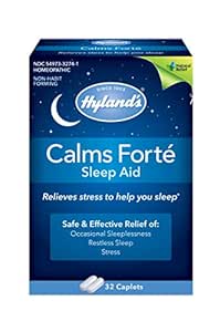 Hiland's Calms Forte' Sleep Aid Caplets, Natural Relief of Nervous Tension and Occasional Sleeplessness, 32 Count