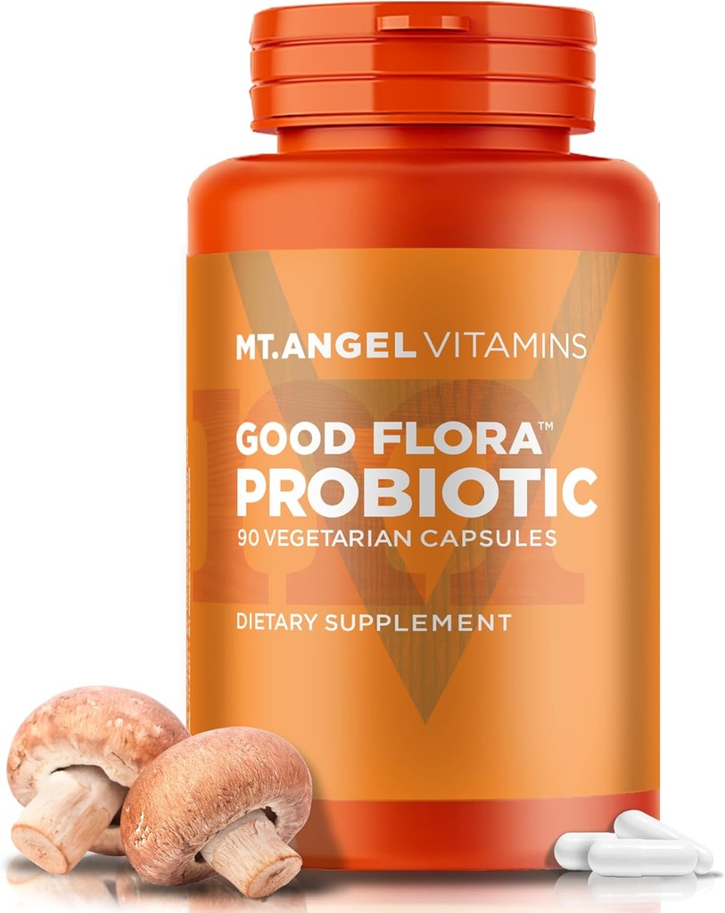 Mt. Angel Vitaminas - Buena Flora Probiótico, apoya la digestión y bacterias saludables (60 cápsulas vegetarianas)