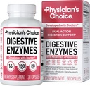 Physician's CHOICE Digestive Enzymes - Multi Enzymes, Bromelain, Organic Prebiotics & Probiotics for Digestive Health & Gut Health - Bloating & Meal Time Discomfort - Dual Action - All Diets - 30 CT