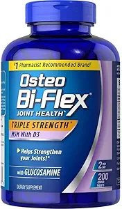 Osteo Bi Flex Suplemento Glucosmine 1500 Mg Vitamina D 1000IU (200Count), 200Count 1 Pack