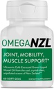 Original Omega-3 Suplemento de Apoyo Conjunto, Mejor Alivio Natural del Musculo, Aceite de Mussel Lipped Verde, 60 Softgels, No Fishy Aftertaste