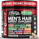 Suplemento de crecimiento del cabello para los hombres tóxicos Biotina Vitaminas Colágeno Pumpkin Saw Palmetto Iron Ginseng Bamboo Silica Rosemary Peppermint Keratin Selenium Iodine Flaxseed Horsetail Vitamina A C D3 E B12