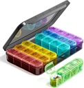 Odaro Weekly Pill Organizer 4 Times a Day, BPA Free Daily Pill Box 7 Day, Large Travel Pill Case with 28 Compartment to Hold Medicine, Vitamin and Supplement