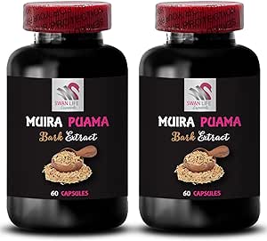 Lifestyle Companion - Muira PUAMA BARK Extract - Power Surge, Natural Energy Boost, Balanced Boost, Adventure Readiness, Herbal Drive Activation, Energizing Plant Power 2 Bottles 120 Capsules