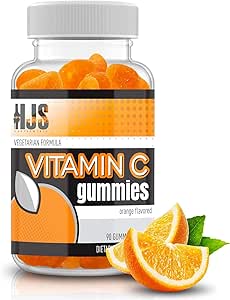 Vitamina C Gummies ¦ Chewable Orange Flavored ← Immune Support ← Salud del Corazón Silencio Gluten-Free " Vegetarian ← Vitamina C Gummies for Adults " Kids- 90 Count