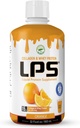 LPS Liquid Collagen &amp; Whey Protein Supplement - Sugar-Free, Dye-Free, Non-GMO Drink - Hydrolyzed Collagen & Whey Peptides Promueve la piel saludable &amp; Hair for Men &amp; Women, Orange, 32 fl oz