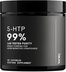 Toniiq Ultra High Strength 5HTP cápsulas - 99% + Altamente purificado y biodisponible - 12:1 Extracto concentrado - 200mg - 90 cápsulas vegetales